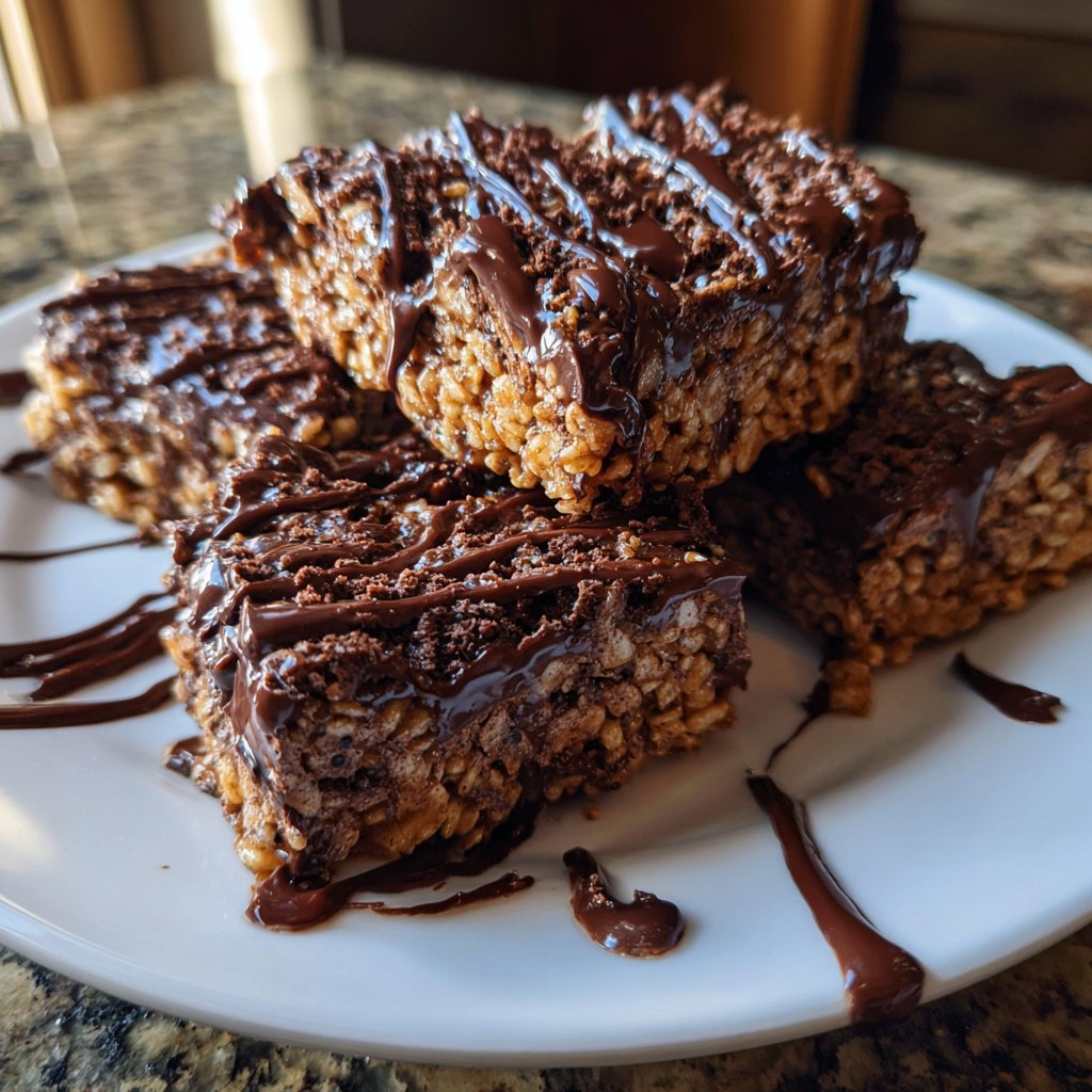 Chocolate Peanut Butter Rice Crispy Treats