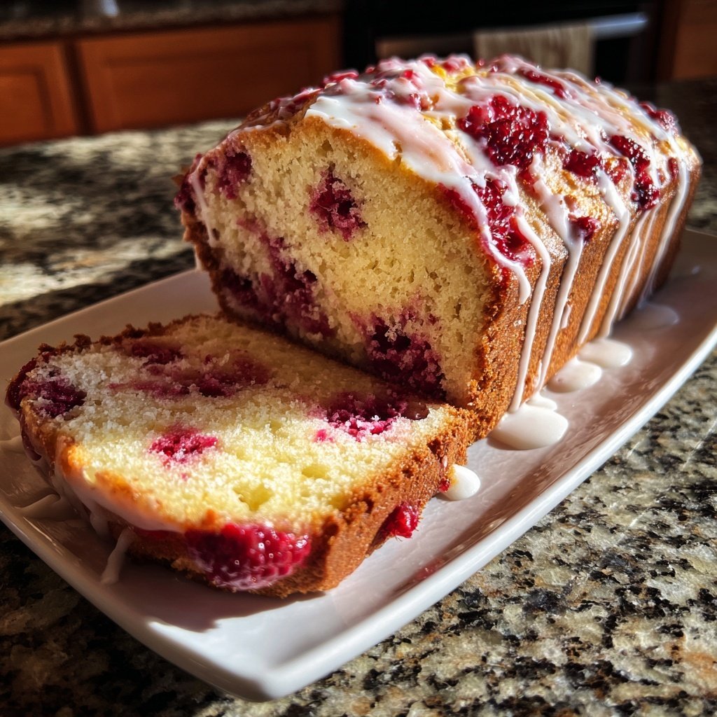 Raspberry Vanilla Yogurt Loaf