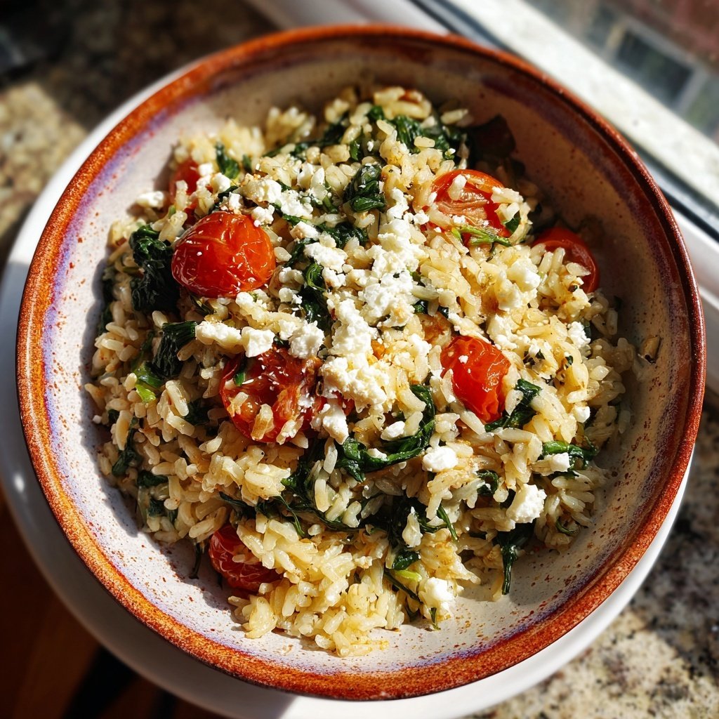 Mediterranean Spinach Rice
