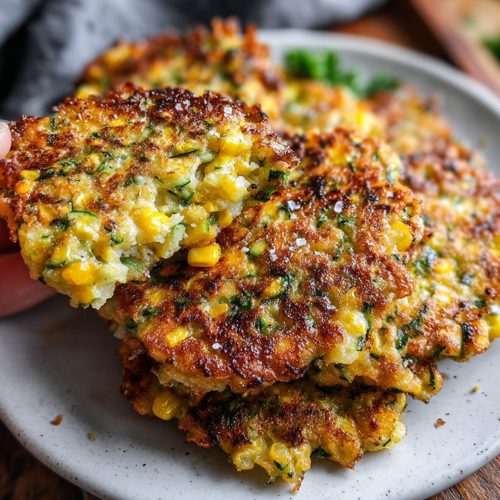 Baked Sweet Corn Veggie Fritters