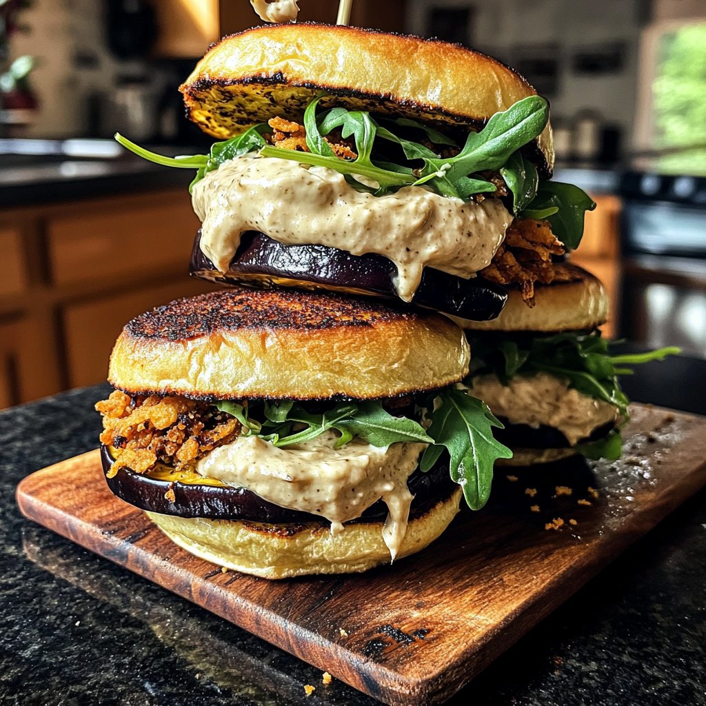 Sliders with Crispy Eggplant