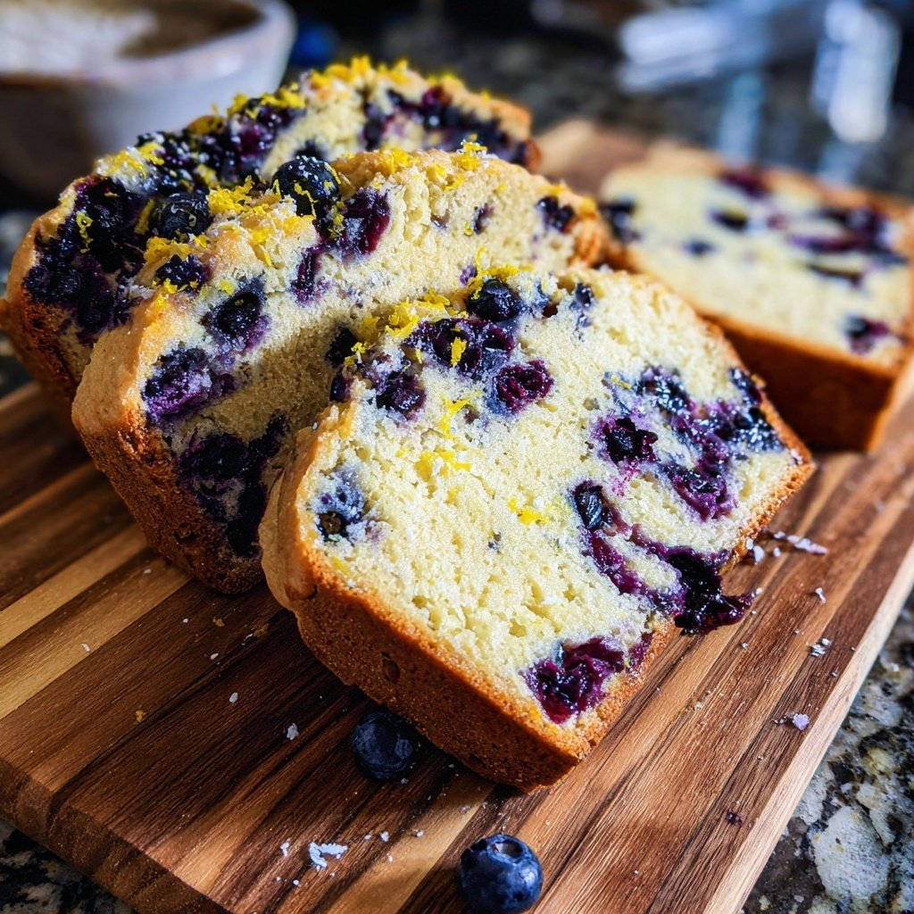 Blueberry Lemon Sourdough Slices