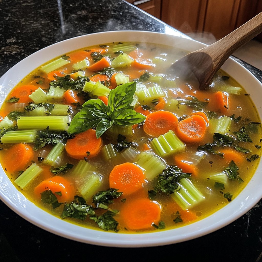 Healthy Vegetable Soup with Herbs