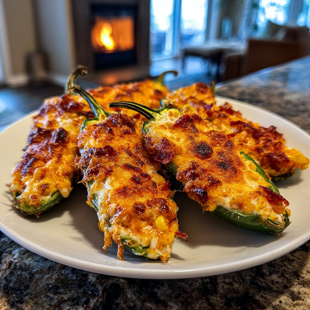 Jalapeno Poppers Stuffed with Corn