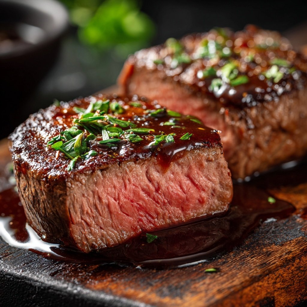 Romantic Filet Mignon with Red Wine Sauce