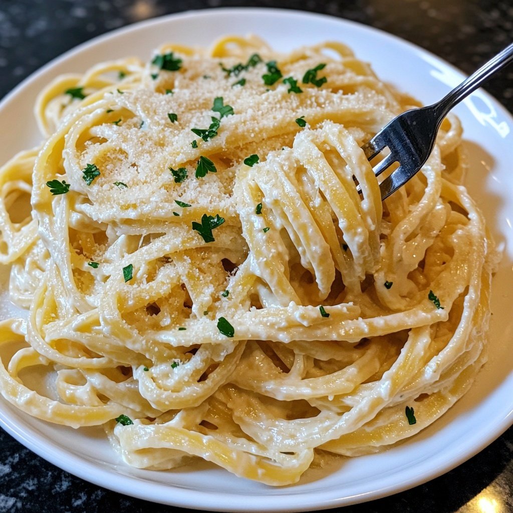 Easy Creamy Garlic Pasta