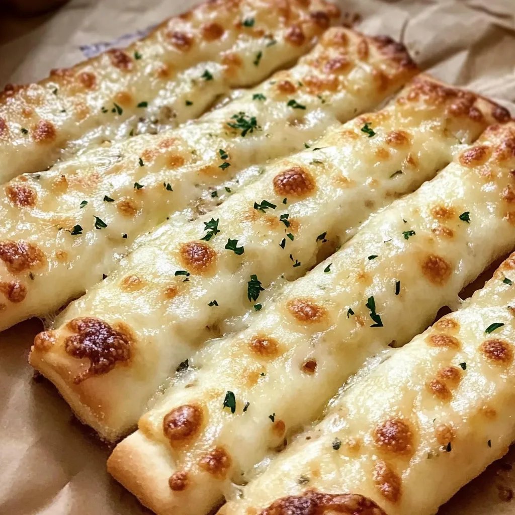 Homemade Cheesy Garlic Breadsticks