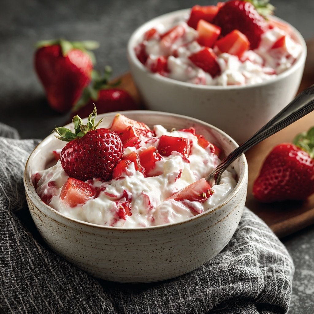 Strawberry Cottage Cheese Bowls