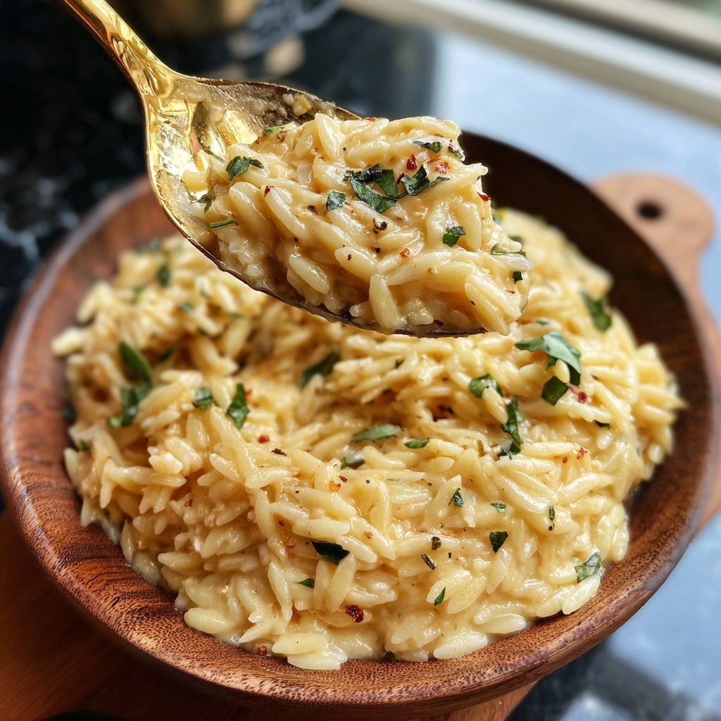 Romantic Creamy Orzo for Two