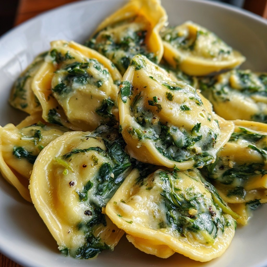 Heart-Shaped Spinach Tortellini