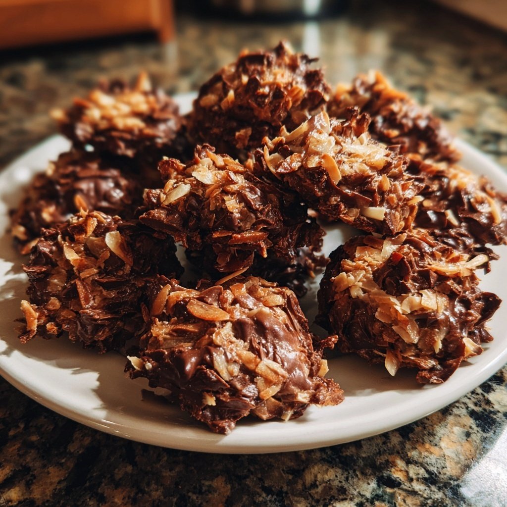 Chocolate Coconut Almond Clusters