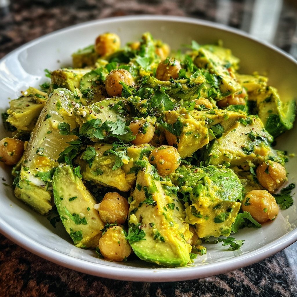 Healthy & Light Avocado Chickpea Salad