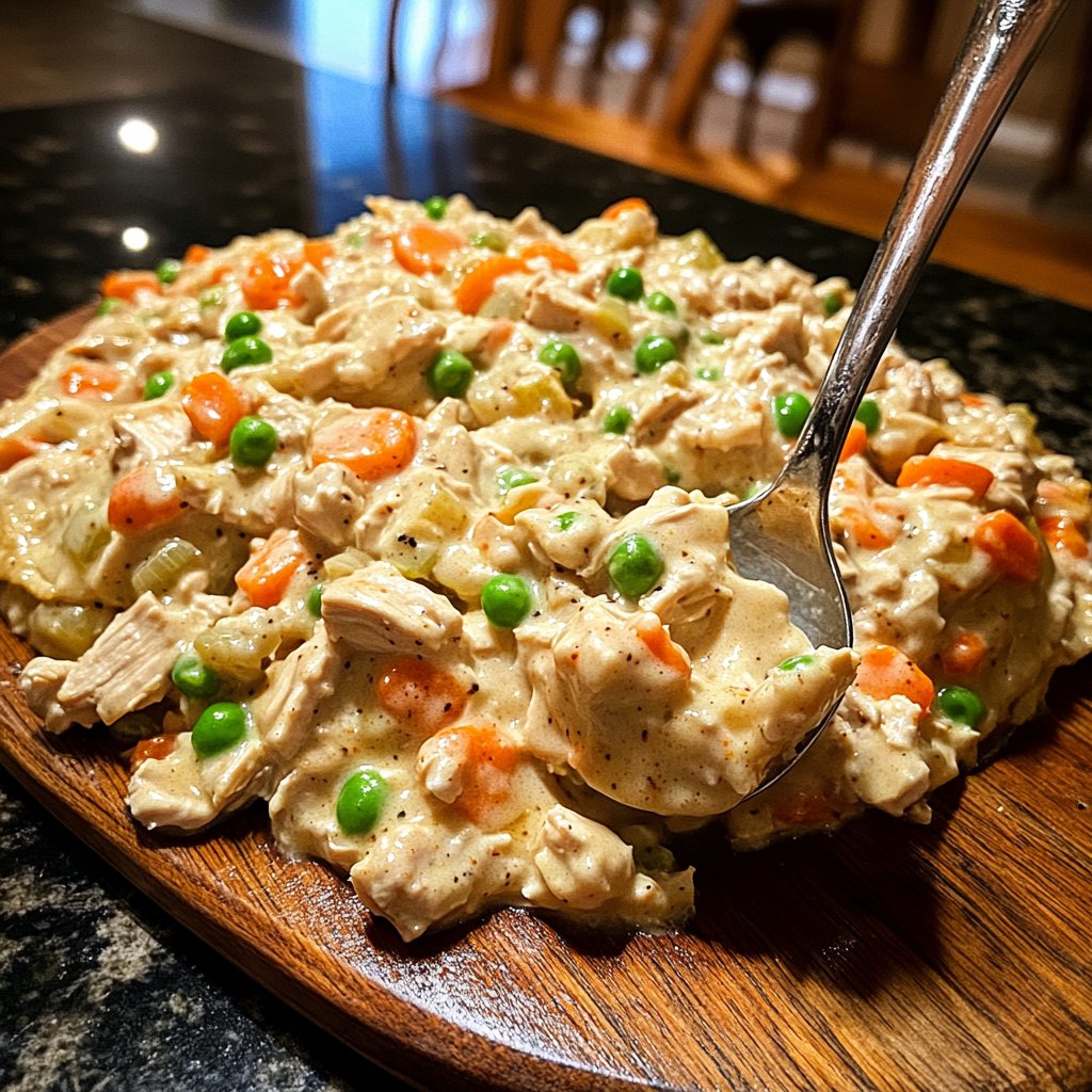 Spicy Crockpot Chicken Pot Pie Filling