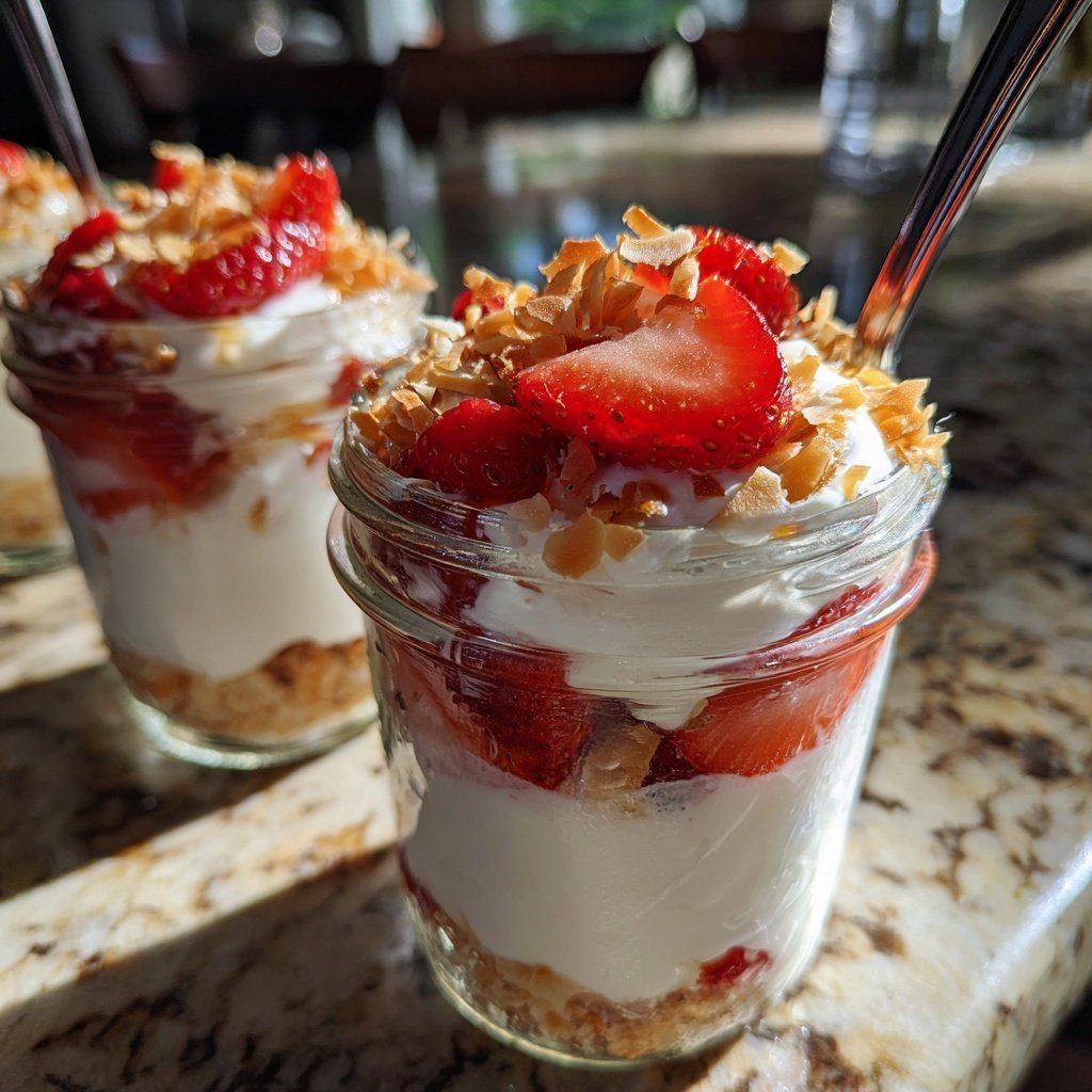 Strawberry Coconut Yogurt Parfaits