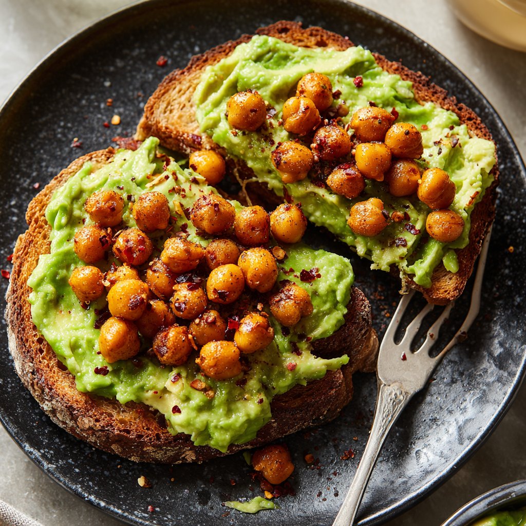 Healthy Lunch Avocado Chickpea Toast