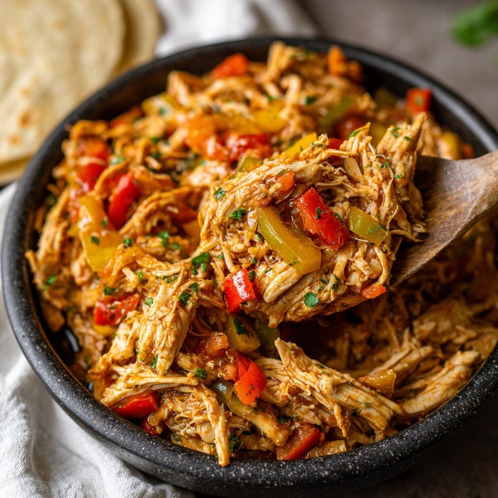 Easy Slow Cooker Chicken Taco Filling