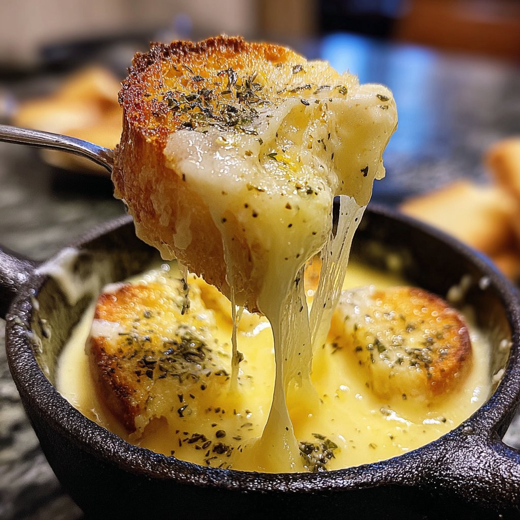 Fondue with Herb Infused Cheese