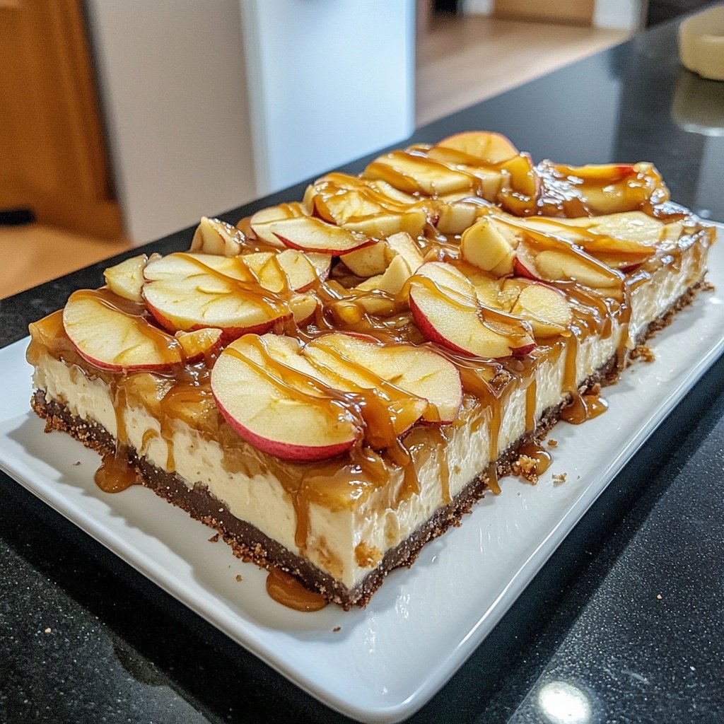 Caramel Apple Cheesecake Bars Recipe