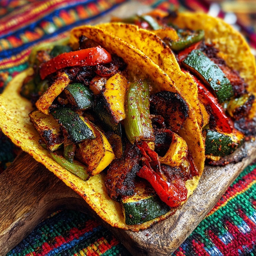 Smoky Roasted Veggie Tacos