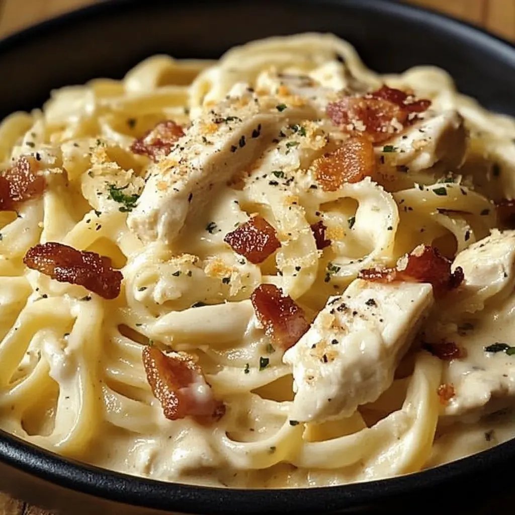 Creamy Chicken Bacon Ranch Pasta